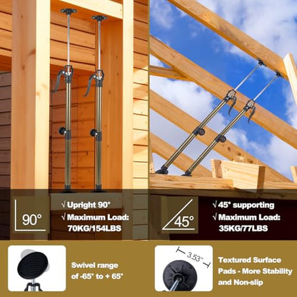 MANQO Cabinet Jack for Installing Cabinet，Adjustable Support Pole，3rd Hand Support System，Extend from 19.29 inch to 43.30 inch,Supports up to 78 lbs for Drywall 1Pc Set (Patent Design) - size: 19.29"-43.30" 1pc point lock
