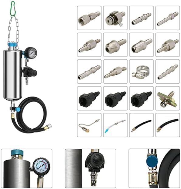 Fuel Injector Cleaner and Tester - Angchun Automotive Fuel Injection System Cleaning Tool for Gasoline Car, Non-Dismantle Fuel System Cleaner Set Fuel Injector Nozzle Flushing for EFI Throttle - size: Fuel Injector Cleaner…