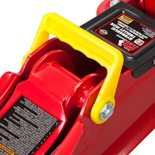 Big RED T825051-1 Torin Hydraulic Low Profile Trolley Floor Jack with Single Piston Quick Lift Pump, 2.5 Ton (5,000 lb) Capacity - Red - size: 2.5 Ton (5,000 lb) single pump quick lift, style: Steel