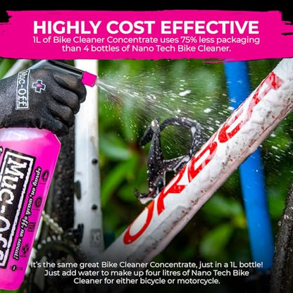 Muc-Off Nano Tech Bike Cleaner 1L | Biodegradable Formula, Safe on Carbon Fibre and All Surfaces | Breaks Down Dirt on a Molecular Level - size: 13.32 Fl Oz (Pack of 4)