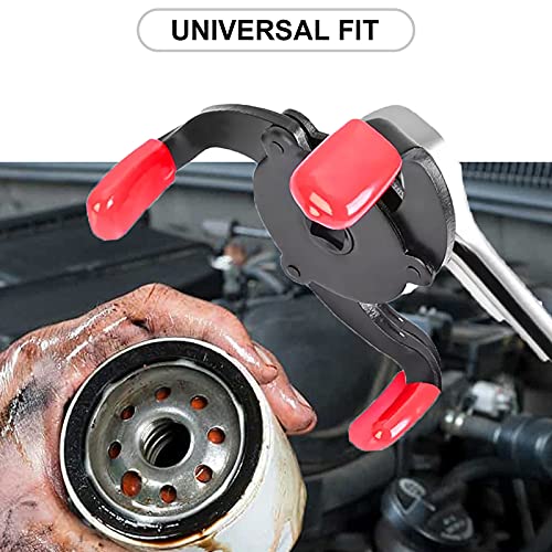 Toolwiz Oil Filter Wrench Adjustable 3 Jaw Oil Filter Removal Tool | One Way Design Only for Removing, Universal for 2-3/8'' to 3-7/8'' 60-98mm Spin On Oil Filter