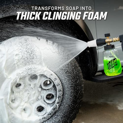 Slick Products Off-Road Wash (64 oz.) + Pressure Washer Premium Foam Cannon Bundle – Super Concentrated ATV, UTV, Dirt Bike, Jeep & Truck Wash Foam Shampoo for Heavy Mud and Dirt