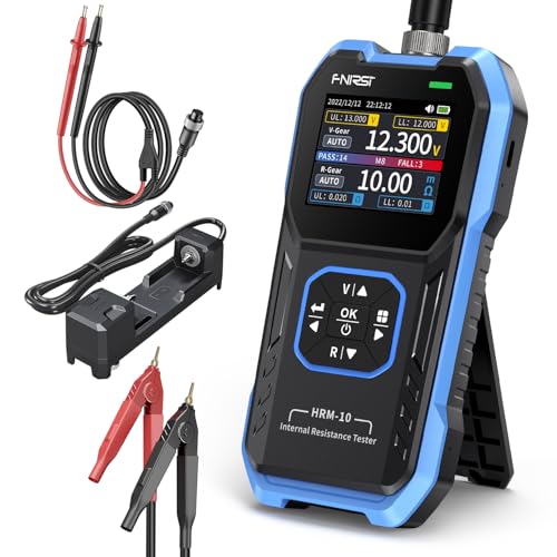 FNIRSI HRM-10 Voltage Internal Resistance Battery Tester, Milliohmmeter 100V 200Ω, Car Battery Tester, Battery Checker Tester for All Types of Batteries, AAA AA Battery, Household Battery Analyzer - size: HRM-10 Plus