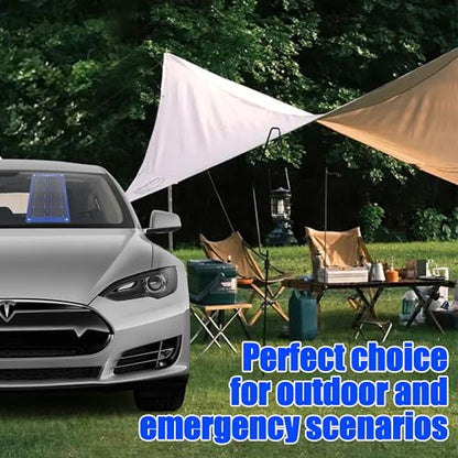 OYMSAE 12V 15W Solar Trickle Charger & Maintainer - Waterproof Battery Charger with Smart Controller for Car Boat RV Truck Marine - Includes Cigarette Plug & Alligator Clips - size: 15W