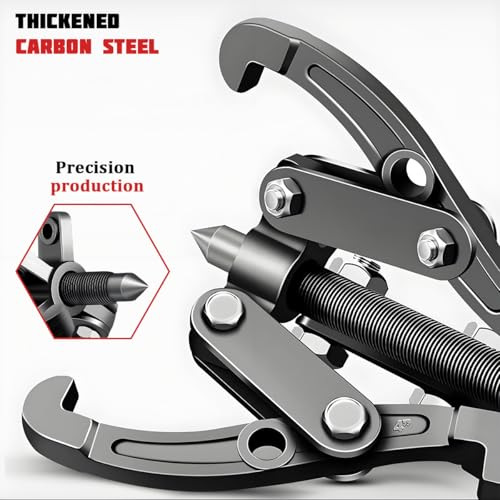 3 Jaw Car Inner Bearing Puller, Automotive Pilot Bearing Wheel Gear Puller with Reversible Jaws, Heavy Duty Vehicle Gear Extractor Pulley Tool Accessories, Universal Fit (3Inch)