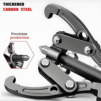 3 Jaw Car Inner Bearing Puller, Automotive Pilot Bearing Wheel Gear Puller with Reversible Jaws, Heavy Duty Vehicle Gear Extractor Pulley Tool Accessories, Universal Fit (3Inch)