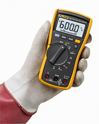 Fluke 115 Multimeter | True-RMS, 6000 Count Resolution, Field Service Technician, LED Backlight