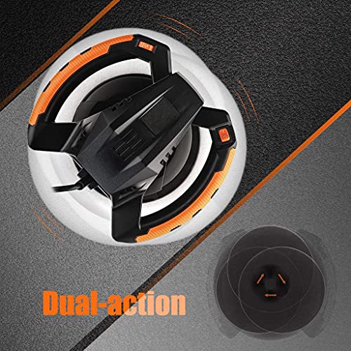 Waxer Polisher 1.1Amp, 10-Inch Dual Action Random Orbital Car Buffer Polisher Waxer, 10Ft Power Cord, Variable Speed, With Polisher Pad Bonnets and Gloves, Ideal for Car Waxing - TCP01A