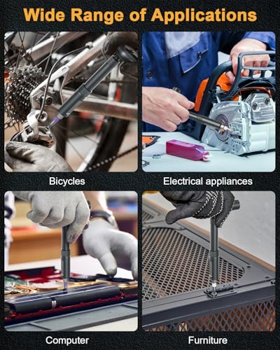 43 in 1 Ratchet Screwdriver Set, Magnetic Screwdriver Set, 2025 New Model Repair Tool Kit with DIY Ratchet Handle, Metal Pry Bar, 40 Precision Bits for Electronics,Furniture,Bicycle