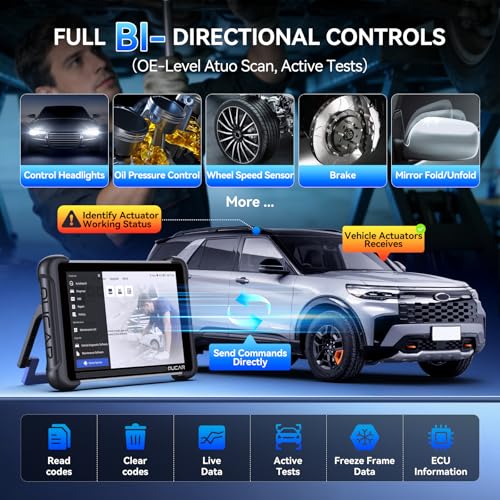 MUCAR 892BT AI-Assisted Bidirectional Scan Tool, Full System OBD2 Scanner, Bi-Directional OBD2 Scanner Diagnostic Tool,ECU Coding, 35 Services, FCA Autoauth, CANFD and DOIP, Free Lifetime Updates