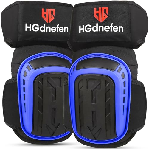 Professional Knee Pads for Work,Construction Knee Pads for Men and Women,Upgrade Thickened Foam Pads and Gel,for Roofing Gardening Cleaning Floors,Adjustable Thigh - color: Blue