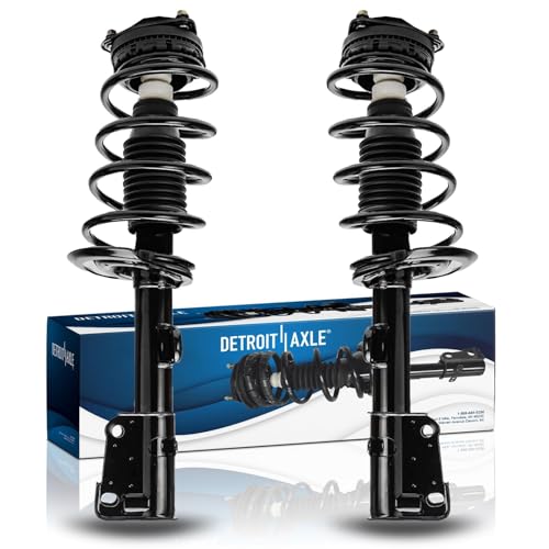 Detroit Axle - 2 Front Struts for 2008 2009 2010 Dodge Grand Caravan Chrysler Town & Country, Complete Struts w/Coil Springs Replacement Quick Install Ready Strut Shock - size: 171128 x2/PAIR
