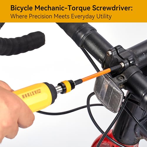Adjustable Torque Screwdriver, 1/4" Quick-Release Bit Holder, 10-70 in-lb, 13-Piece Set, ±6% Accuracy