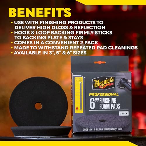 Meguiar's Professional 6" Finishing Foam Pad, 2pk, 10/CV