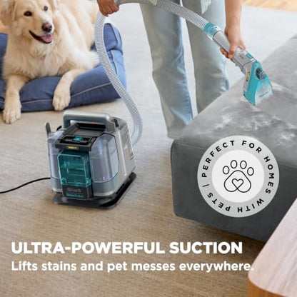 Shark StainStriker HairPro | Portable Carpet, Upholstery & Rug Cleaner | 3 Tools | Self-Cleaning | Perfect for Pets | Ultra-Powerful Stain & Odor Remover | Pet & OXY Solutions | Teal | PX253BRN - style: StainStriker w/ HairPro + 3 Tools