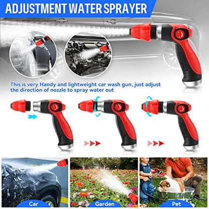 Car Wash Foam Gun/Hose Sprayer, 16 IN 1 Foam Cannon for Car/Garden Cleaning | Adjustable with 2.5-6 Ratio Dial Foam Blaster, 1L Bottle, Nozzles, Mitten&Towel, 1/2” Quick Connector for Garden Hose,Sprayer - style: 16 IN 1 Car Wash Foam Gun