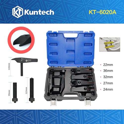Kuntech Ball Joint Separator Kit, Heavy Duty Tie Rod Removal Tools Compatible with BMW Benz, Ball Joint Removal Tools 22mm 24mm 27mm 32mm 36mm
