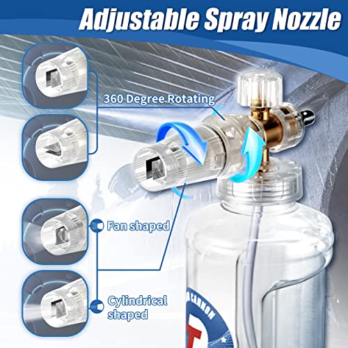 Tool Daily Pressure Washer Foam Cannon, Adjustable Snow Foam Lance, 1.5 L | Clear Foam Blaster with M22 and 1/4" Quick Connector, Wide Mouth, Additional Orifice Nozzle 1.1mm, Car Wash Mitt, 3600 PSI - color: Transparent
