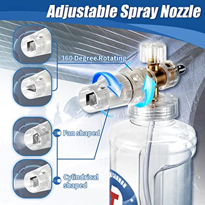 Tool Daily Pressure Washer Foam Cannon, Adjustable Snow Foam Lance, 1.5 L | Clear Foam Blaster with M22 and 1/4" Quick Connector, Wide Mouth, Additional Orifice Nozzle 1.1mm, Car Wash Mitt, 3600 PSI - color: Transparent