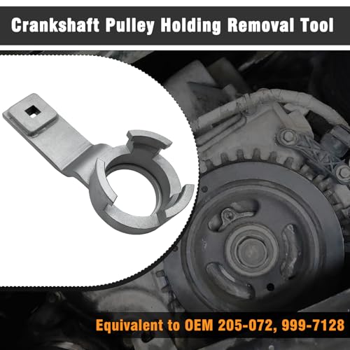 Crankshaft Pulley Holder Tool Compatible with Volvo Ford 1.8 2.0 duratec Petrol Engines, Crank Pulley Holding Wrench Tool.