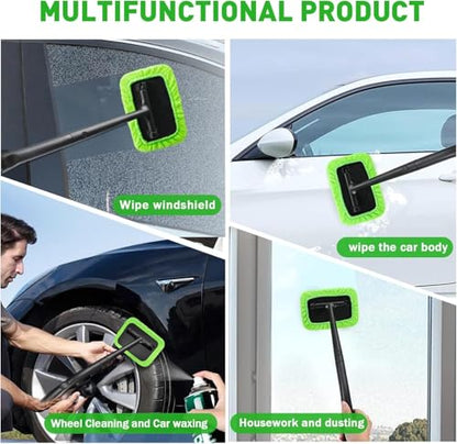 Xindell Interior Windshield Cleaner Tool – Inside Car Window Cleaning Kit with 22“ Detachable Handle, Interior Windshield Squeegee for Clear Vision, Auto Detailing Kit for Car, Home & Outdoor Windows - size: 2pack