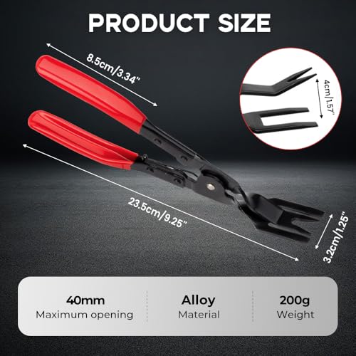 Panel Clip Removal Plier, 2025 NEW Automotive Door Panel Upholstery Trim Clip Removal Tool Plier, Remove Push Pin and Press in Trim Fasteners Lift Action, Car Accessories (1 PCS) - color: 1 Pcs