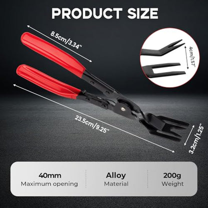 Panel Clip Removal Plier, 2025 NEW Automotive Door Panel Upholstery Trim Clip Removal Tool Plier, Remove Push Pin and Press in Trim Fasteners Lift Action, Car Accessories (2 PCS) - color: 2 Pcs