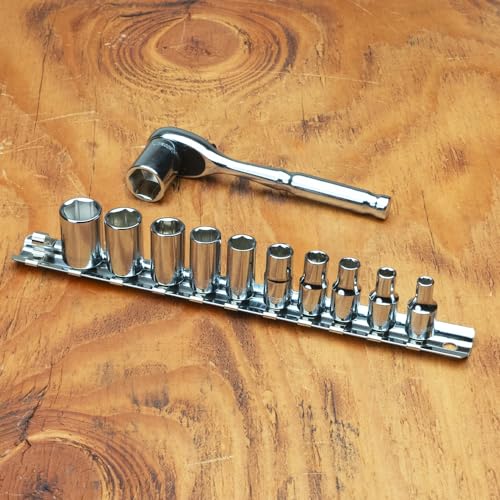 S04001 1/4" Drive Standard SAE Socket Set, 11 Piece, 6 Point - size: 1/4 Inch Drive, style: STANDARD