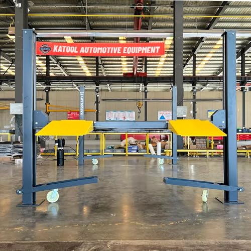 KATOOL 8500 lbs 4-Post Portable Storage Service Car Lift with Casters Kits Extra Tall Extra Long Extra Wide 4-Post Portable Storage Service Lift Home Parking Lift 36 Months Part Replacement