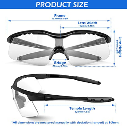 OXG 6 Pack Anti-Fog Safety Glasses, ANSI Z87+ Impact & Scratch Resistant Protective Eyewear for Work, Lab, Construction - color: Clear