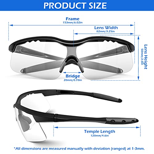 OXG 12 Pack Safety Glasses, ANSI Z87.1 Impact Resistant Anti-Scratch Safety Goggles for Men Women Youth - color: Clear
