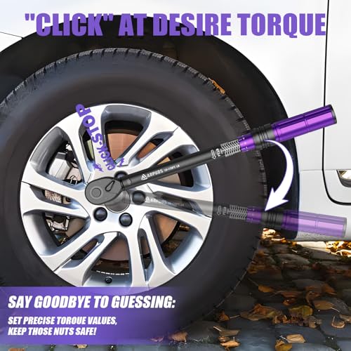 ANPUDS 1/2 Inch Drive Click Torque Wrench,10-170 Ft-Lb/13.6-230.5 Nm | Dual-direction Adjustable Torque Wrench with Dual Range Scales, 72 Tooth, ±3% High Precision for Moto, Car Maintenance - size: 1/2" 10-170 Ft-Lb/13.6-230.5 Nm