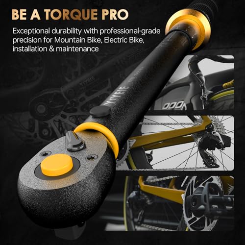 YIYEIE Upgrade 1/4" Drive Torque Wrench, 10-230 in.lb/1.1-26 Nm, Small Inch Pound Torque Wrench for Bike, MTB, Bicycle & Motorcycle, ±3% High Accuracy, with Easy-to-Use Locking Ring - size: 1/4″ 1 PC