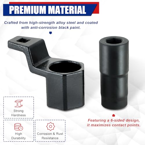 NYXOVA 19 mm Harmonic Balancer Socket and 50mm Crankshaft Crank Pulley Wrench Holder, Crankshaft Pulley Removal Tool Compatible with Acura Engines