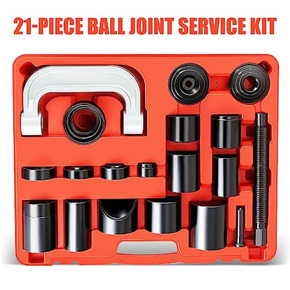 DNA Motoring 21pcs Universal Ball Joint Service Repair Remover Installer Adapter Tool Kit for Most 2WD 4WD Cars Pickups Vans SUVs,Red, TOOLS-00313 - style: 21Ball Joint Remover bule
