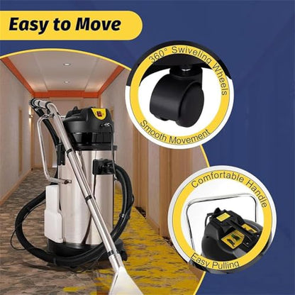 Commercial Carpet Steam Cleaner, Spray & Extract Function, 3 in 1 Portable Ex-Tractor for Car Detailing | Stainless Steel Body Carpet/Sofas Cleaner Machine Ultimate Cleaning Power 30L - color: 30l