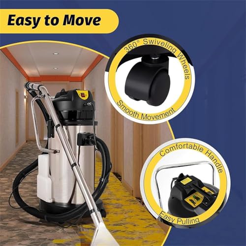Commercial Carpet Steam Cleaner, Spray & Extract Function, 3 in 1 Portable Ex-Tractor for Car Detailing | Stainless Steel Body Carpet/Sofas Cleaner Machine Ultimate Cleaning Power 60L - color: 60l