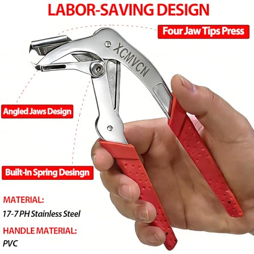 Car Clip Pliers, Spring-Loaded Panel Clip Removal Pliers Tool, Professional Automotive Plastic Fastener Remover for Door Panels, Interior & Exterior Trim, Push Pin & Rivet Disassembly Without Damage