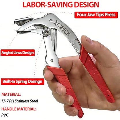 Car Clip Pliers, Spring-Loaded Panel Clip Removal Pliers Tool, Professional Automotive Plastic Fastener Remover for Door Panels, Interior & Exterior Trim, Push Pin & Rivet Disassembly Without Damage