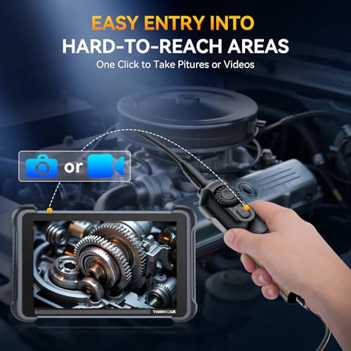 THINKSCAN 689BT Bidirectional OBD2 Scanner with TK101 & Endoscope Camera,3000+ Active Tests,All System, 34 Services,FCA Autoauth, CANFD and DoIP,Lifetime Free Update