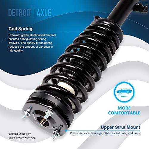 Detroit Axle - Front Struts Suspension Kit for 2003-2008 Mazda 6, 2 Struts with Coil Spring Assembly 2 Upper Control Arms with Ball Joint 2004 2005 2006 2007 Replacement - size: 4CQ42880/ Big strut kit