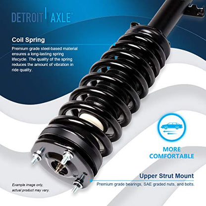 Detroit Axle - Front Struts Suspension Kit for 2003-2008 Mazda 6, 2 Struts with Coil Spring Assembly 2 Upper Control Arms with Ball Joint 2004 2005 2006 2007 Replacement - size: 4CQ42880/ Big strut kit
