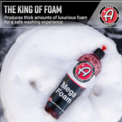 Adam’s Mega Foam Car Wash Soap (Gallon) – pH Neutral, Ultra Concentrated for Foam Cannon, Foaming Spray Gun, or Bucket – Safe for Wax, Sealants & Ceramic Coating – High Suds Car Cleaner (Pack of 2) - size: 128 fl. oz (Gallon) (Pack of 2)