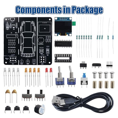 MIOYOOW DIY Car Driving Simulation Soldering Practice Kit, Electronics Project Car Driver Simulator Solder Project Kit for High School & College Students Learning