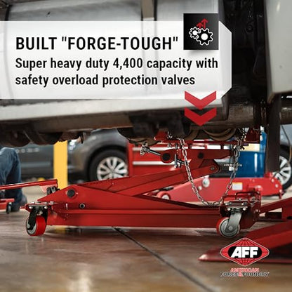 AFF Transmission Jack - Low Profile Manual Hydraulic Transmission Floor Jack (Available in Multiple Capacities) - size: 4400 lbs Capacity