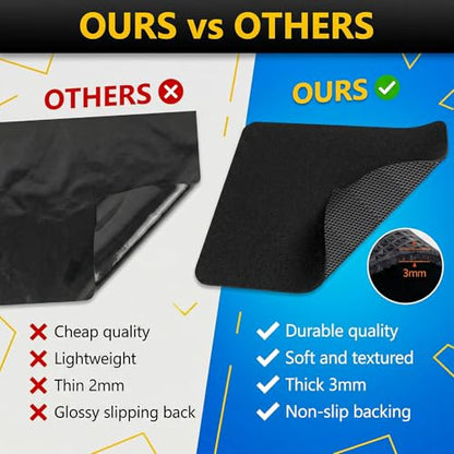 AHEONLAR Oil Spill Mat, 36" x 60" 2Pack Waterproof Garage Floor Mat, Durable Garage Floor Mats for Under Car, Oil Change Mat Easy to Clean, Washable Garage Mat Protect Floor from Spill & Stain（Black） - size: 3' x 5'，2pack