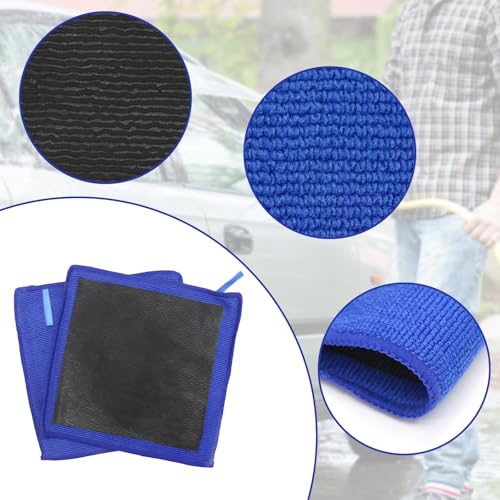 2 Pack Clay Towel 7.87 x 7.87 Inch, Microfiber Car Clay Bar Towel for Car Detailing - size: 7.87 x 7.87