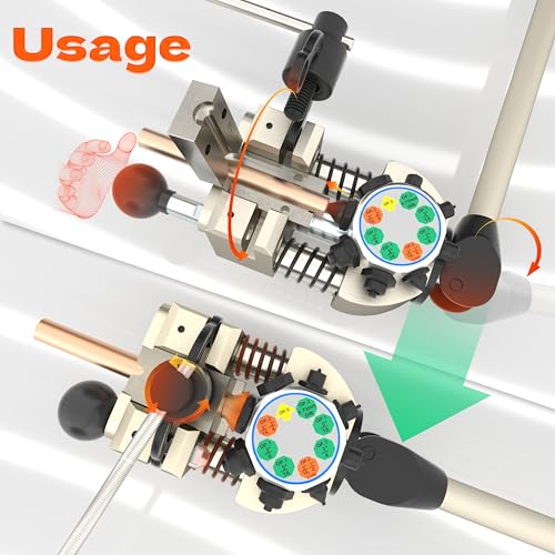 KJE Professional 45 Degree Brake Line Flaring Tool Kit, Single, Bubble, Double Flare, Brake Line and Tubing Flaring Tool for 3/16", 1/4", 5/16", 3/8" Tubes - size: 45°