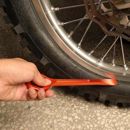 10MM/0.39'' 13MM/0.51'' 22MM/0.87'' 27MM/1.06'' 32MM/1.26''Tire Iron Lever Tool Spoon Motorcycle Tire Change Kit Wrench Set Tire Repair Tool for European Bike XC SX XC EXCF - color: 13mm--orange