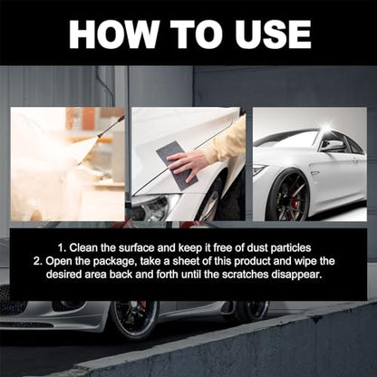 Nano Sparkle Cloth Car Scratch Remover with Scratch Repair Paste,Upgraded Nano Sparkle Cloth for Cars Scratches,Miracle Nano Cleaning Cloth Scratch Remover for Deep Scratch Repair on Car Paint
